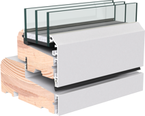 Master sash, TGU, VELFAC Classic wood/alu